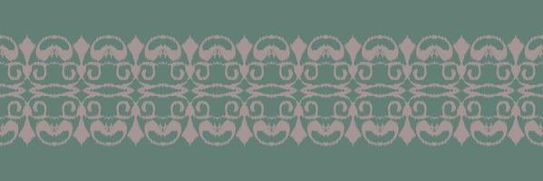 Batik-Textil-Ikat-Drucke nahtloses Muster digitales Vektordesign für den Druck Saree Kurti Borneo Stoffrand Pinselsymbole Farbfelder stilvoll vektor