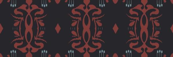 ikat stoff batik textil nahtloses muster digitales vektordesign für druck saree kurti borneo stoff grenze pinsel symbole muster designer vektor