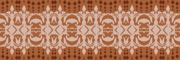 Ethno-Ikat-Design Batik Textil nahtloses Muster digitales Vektordesign für den Druck Saree Kurti Borneo Stoffrand Pinselsymbole Farbfelder Baumwolle vektor