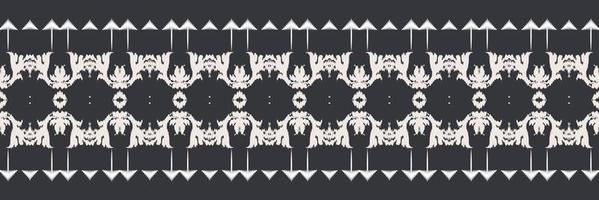ikat gräns stam- konst sömlös mönster. etnisk geometrisk batik ikkat digital vektor textil- design för grafik tyg saree mughal borsta symbol strängar textur kurti kurtis kurtas