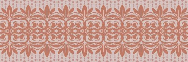 ikat gräns stam- sparre sömlös mönster. etnisk geometrisk ikkat batik digital vektor textil- design för grafik tyg saree mughal borsta symbol strängar textur kurti kurtis kurtas