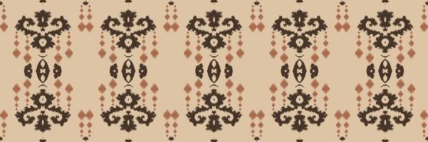 Ethno-Ikat-Dreieck Batik Textil Musterdesign digitales Vektordesign für Druck Saree Kurti Borneo Stoffrand Pinselsymbole Farbfelder Baumwolle vektor