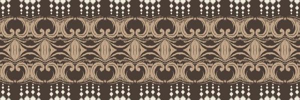 Batik Textil Ikat Azteken nahtloses Muster digitales Vektordesign für den Druck Saree Kurti Borneo Stoffrand Pinselsymbole Farbfelder stilvoll vektor