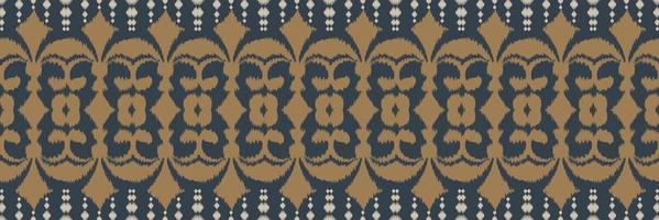 ikat gräns stam- korsa sömlös mönster. etnisk geometrisk batik ikkat digital vektor textil- design för grafik tyg saree mughal borsta symbol strängar textur kurti kurtis kurtas