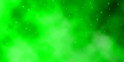hellgrüne Vektorschablone mit Neonsternen. vektor
