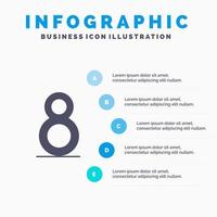 Acht 8. 8 Infografiken Präsentationsvorlage Präsentation in 5 Schritten vektor