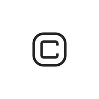 bokstaven c logotyp eller ikon design vektor