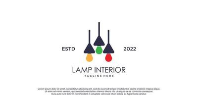 Lampenlogo-Symbol für Innendesign vektor