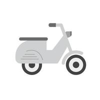 Scooter flaches Graustufen-Symbol vektor