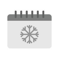 vinter- säsong platt gråskale ikon vektor