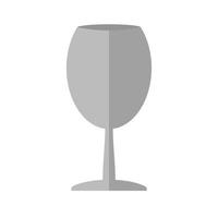 Weinglas flaches Graustufensymbol vektor