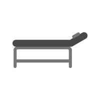 massage säng platt gråskale ikon vektor