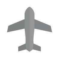 flygplan läge platt gråskale ikon vektor