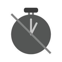 Timer aus flaches Graustufensymbol vektor