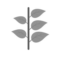 växt iii platt gråskale ikon vektor