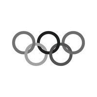 Symbol für flache Graustufen der Olympischen Spiele vektor