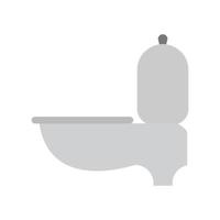 toalett sittplats platt gråskale ikon vektor