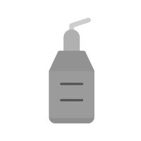 flaska av grädde platt gråskale ikon vektor