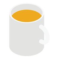 Tasse Tee-Symbol, isometrischer Stil vektor