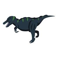 Predator-Dino-Symbol, isometrischer Stil vektor