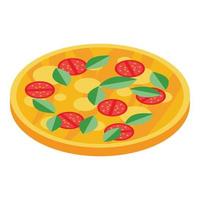 hawaii-pizza-ikone, isometrischer stil vektor