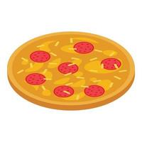 mexikansk pizza ikon, isometrisk stil vektor