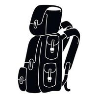 Touristenrucksack-Symbol, einfacher Stil vektor