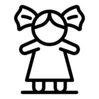 Kinderpuppensymbol, Umrissstil vektor