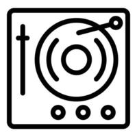 Vinyl-Player-Symbol, Umrissstil vektor