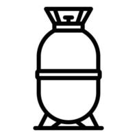 gas tank ikon, översikt stil vektor