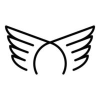 Himmelsflügel-Symbol, Umrissstil vektor