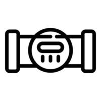 Symbol für Wasserrohranzeige, Umrissstil vektor