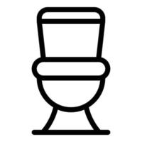 lägenhet toalett ikon, översikt stil vektor