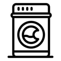 tvätta maskin ikon, översikt stil vektor