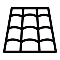 rektangulär tak plattor ikon, översikt stil vektor