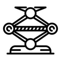 Symbol für Jack-Schraubenwerkzeug, Umrissstil vektor
