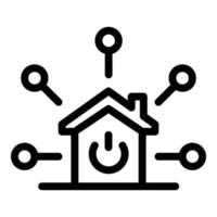 Symbol für Smart Home und Fußnoten, Umrissstil vektor
