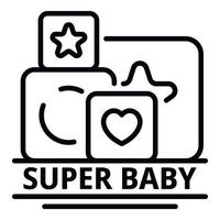 Super-Baby-Symbol, Umrissstil vektor