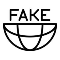 demokratische Fake-News-Ikone, Umrissstil vektor
