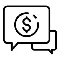 Crowdfunding-Chat-Symbol, Umrissstil vektor