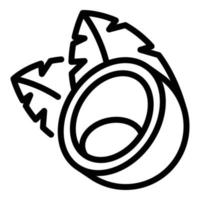 Kokosnuss-Symbol, Umrissstil vektor