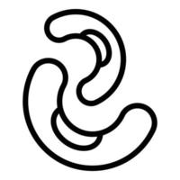 Kidney-Bohnen-Symbol, Umrissstil vektor
