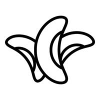 friska njure böna ikon, översikt stil vektor