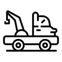 Abschleppwagen-Hilfesymbol, Umrissstil vektor