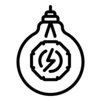ljus Glödlampa innovation ikon, översikt stil vektor