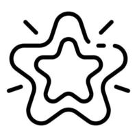 Customer Star Excellence-Symbol, Umrissstil vektor