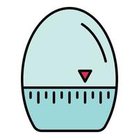 Eieruhr Symbol Farbe Umriss Vektor
