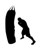 Vektor-Illustration der Boxer-Silhouette vektor