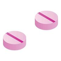 rosa piller ikon, isometrisk stil vektor