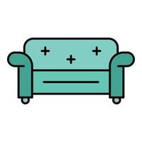 Stuhl, Sofa, Symbol, Farbe, Umriss, Vektor